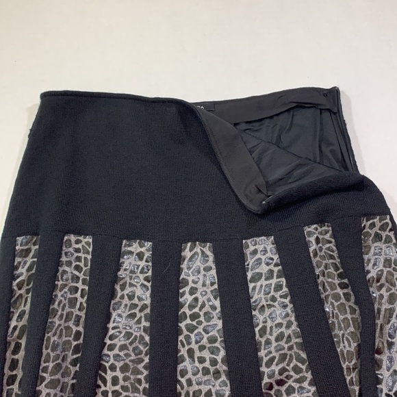 Etcetera Merino Wool And Linen Crocodile  Print Skirt - Picture 4 of 7